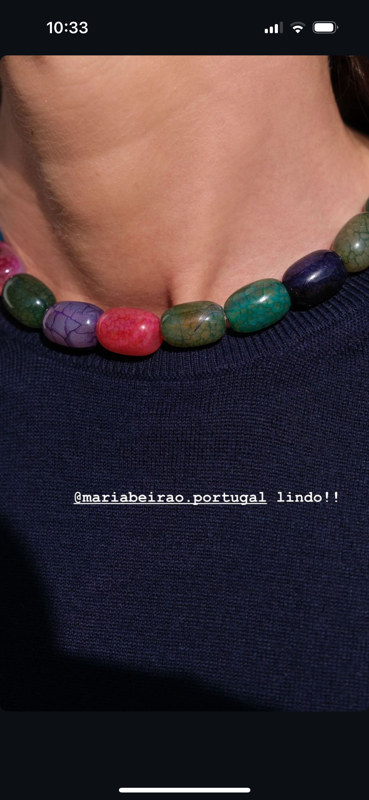 Colar ágatas coloridas
