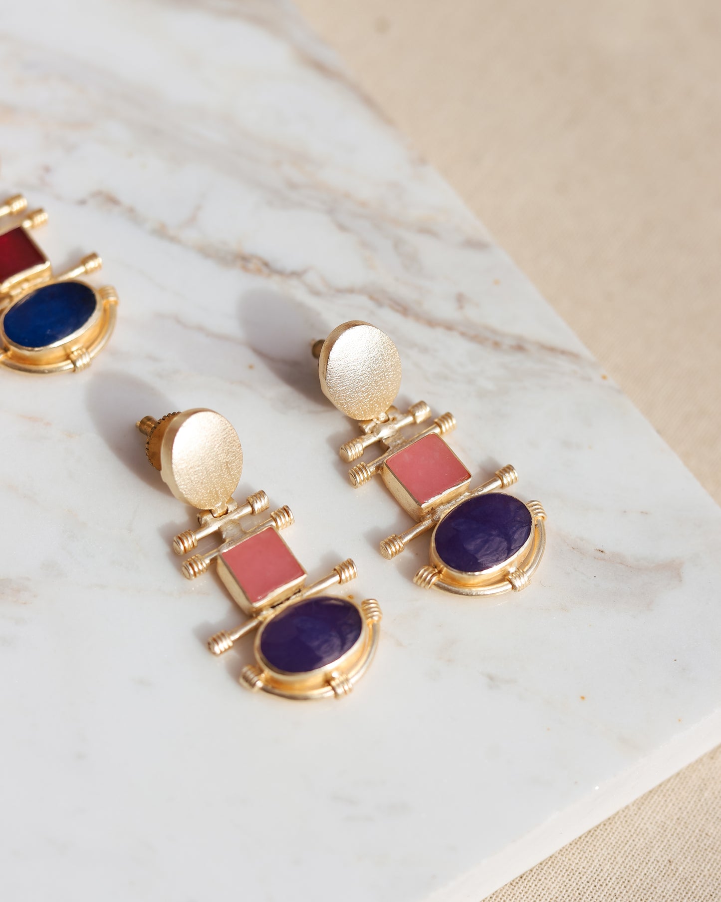 Brincos Arte Deco (várias cores)