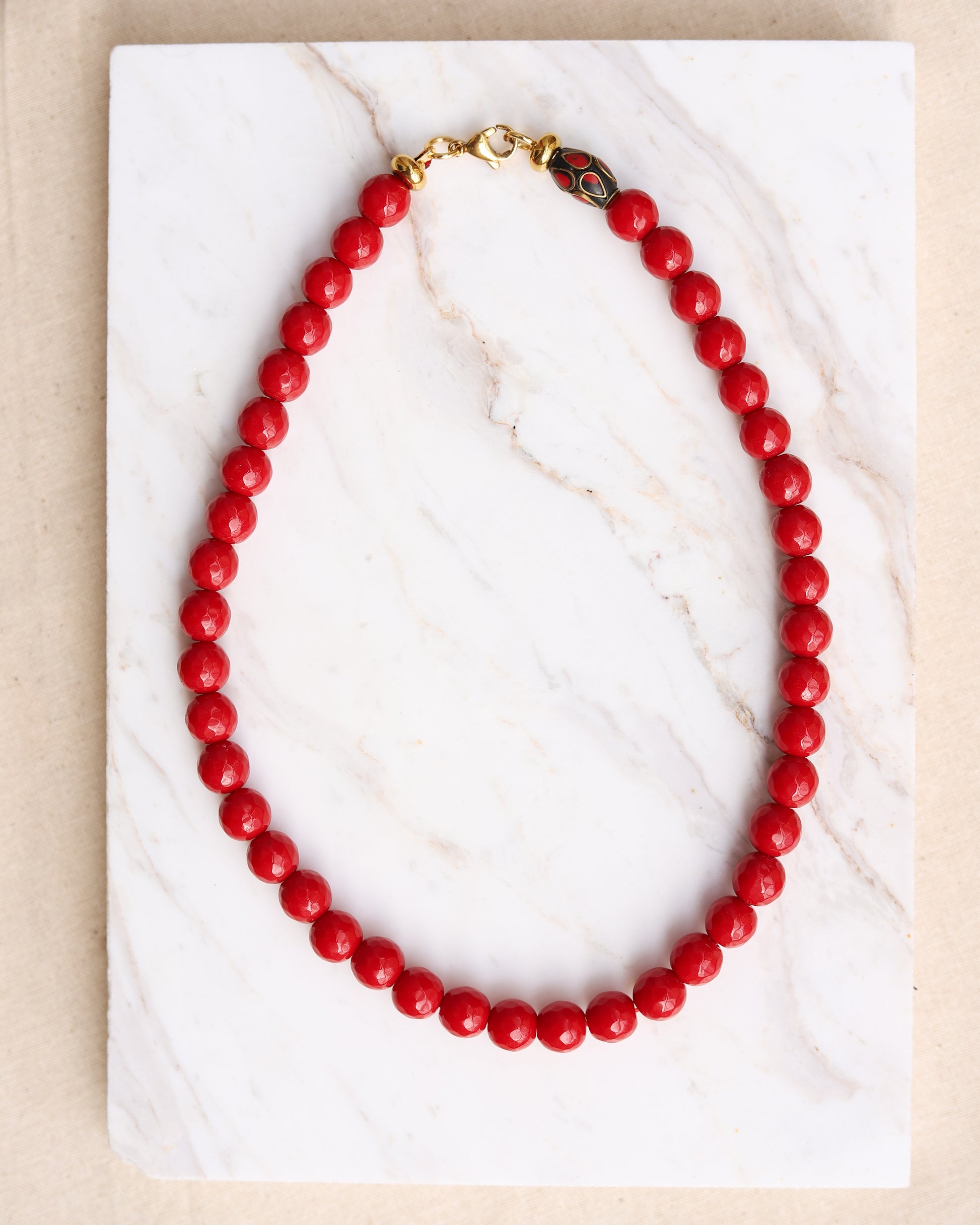 Necklaces made of natural stones