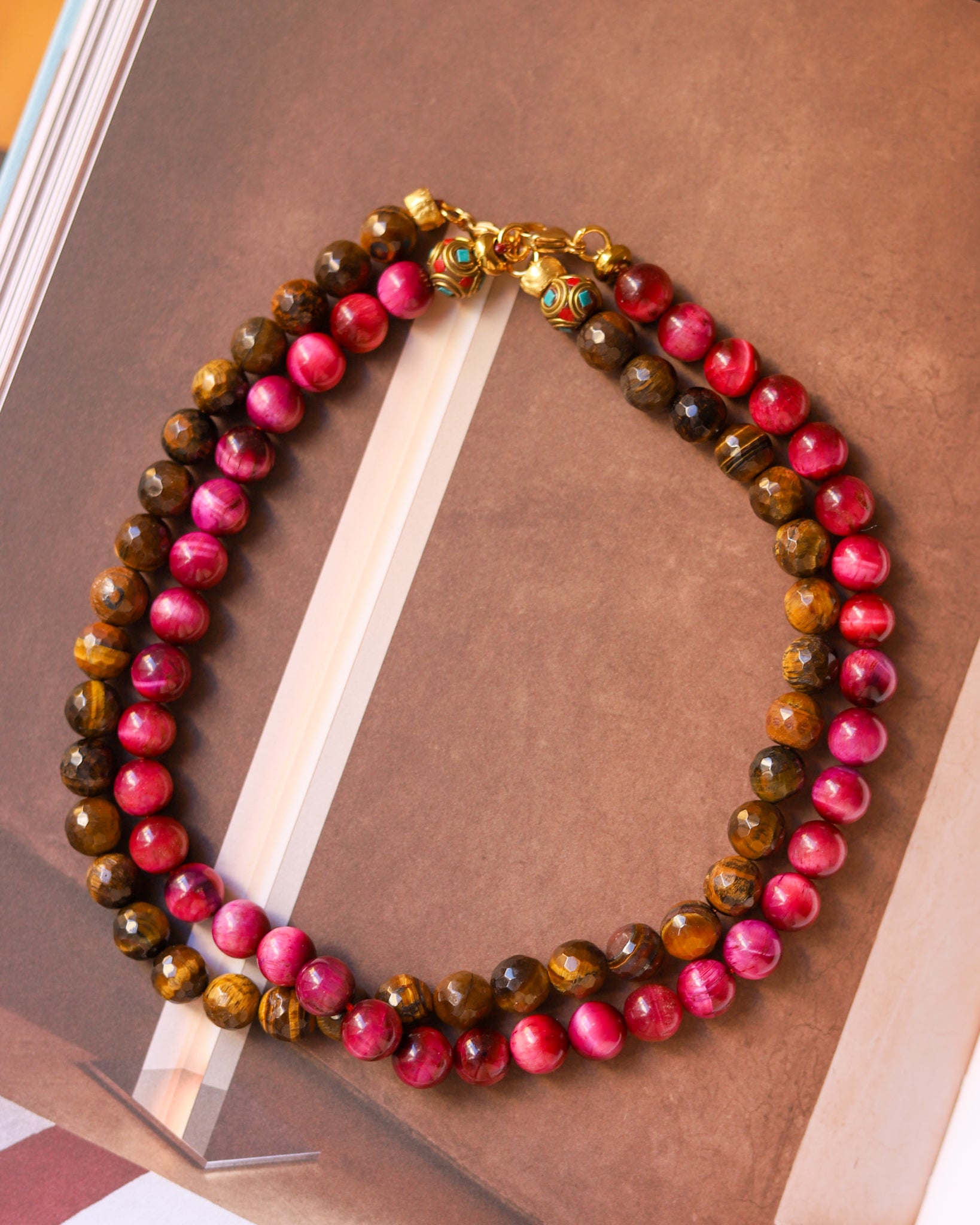 Necklaces made of natural stones