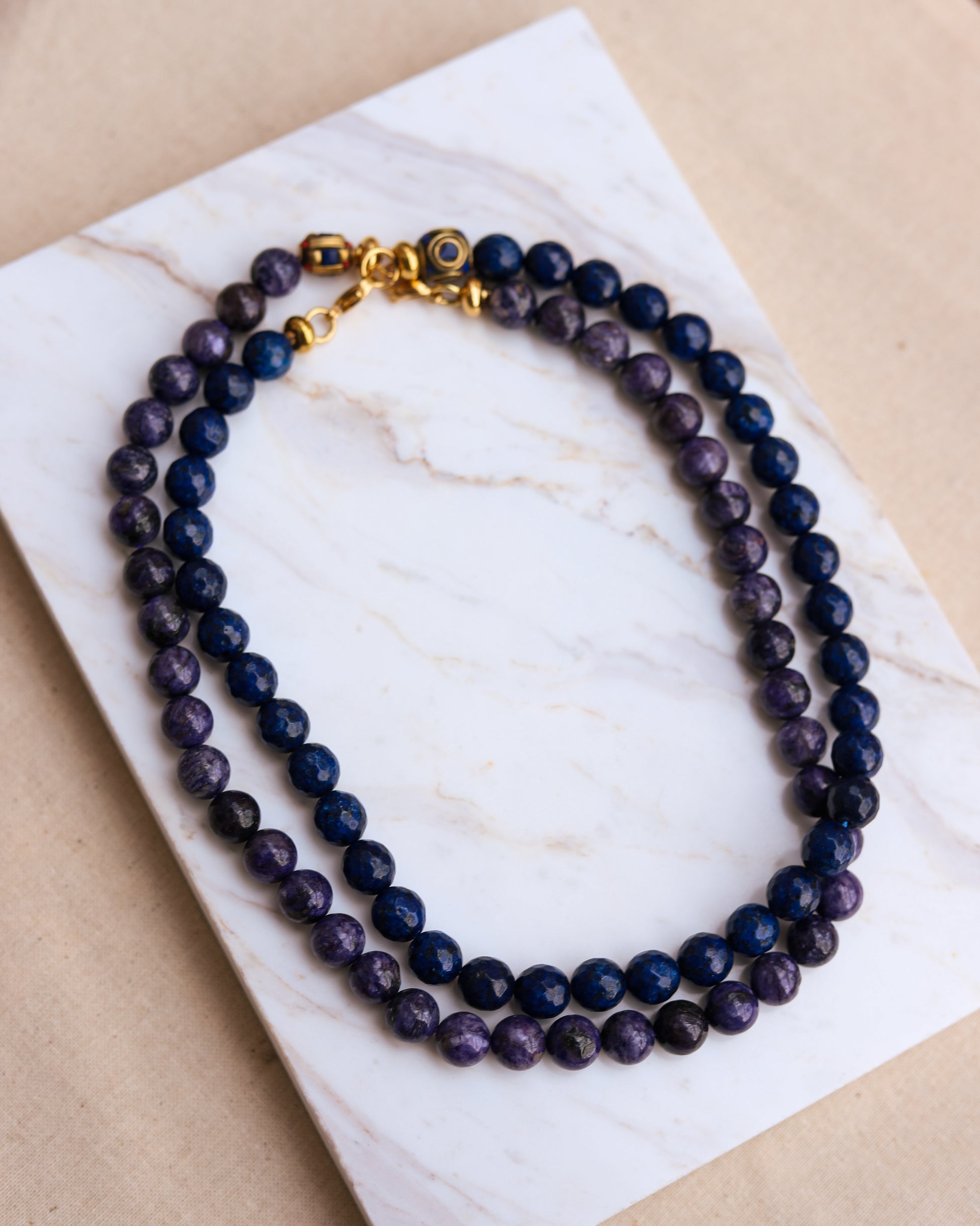 Necklaces made of natural stones