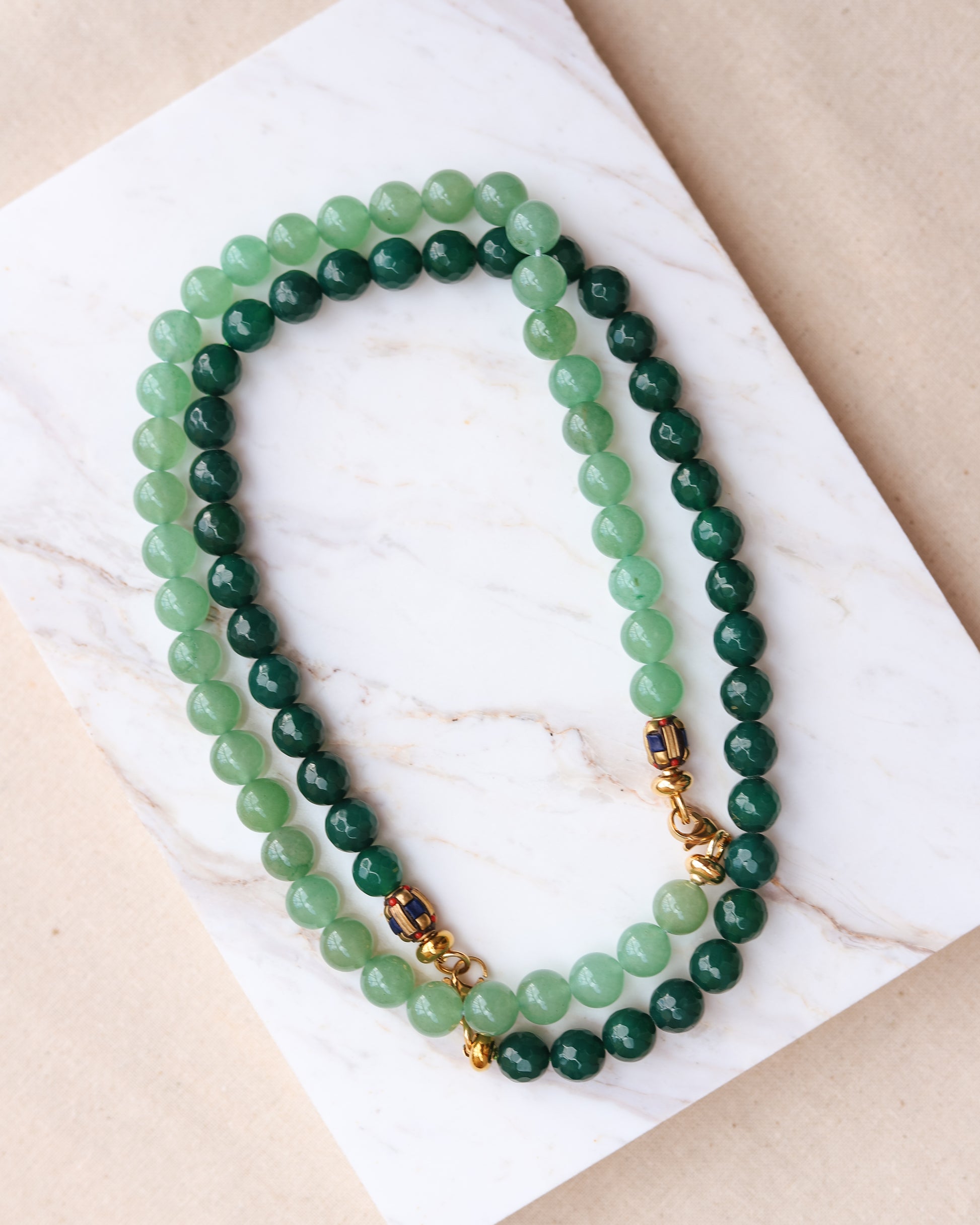 Necklaces made of natural stones