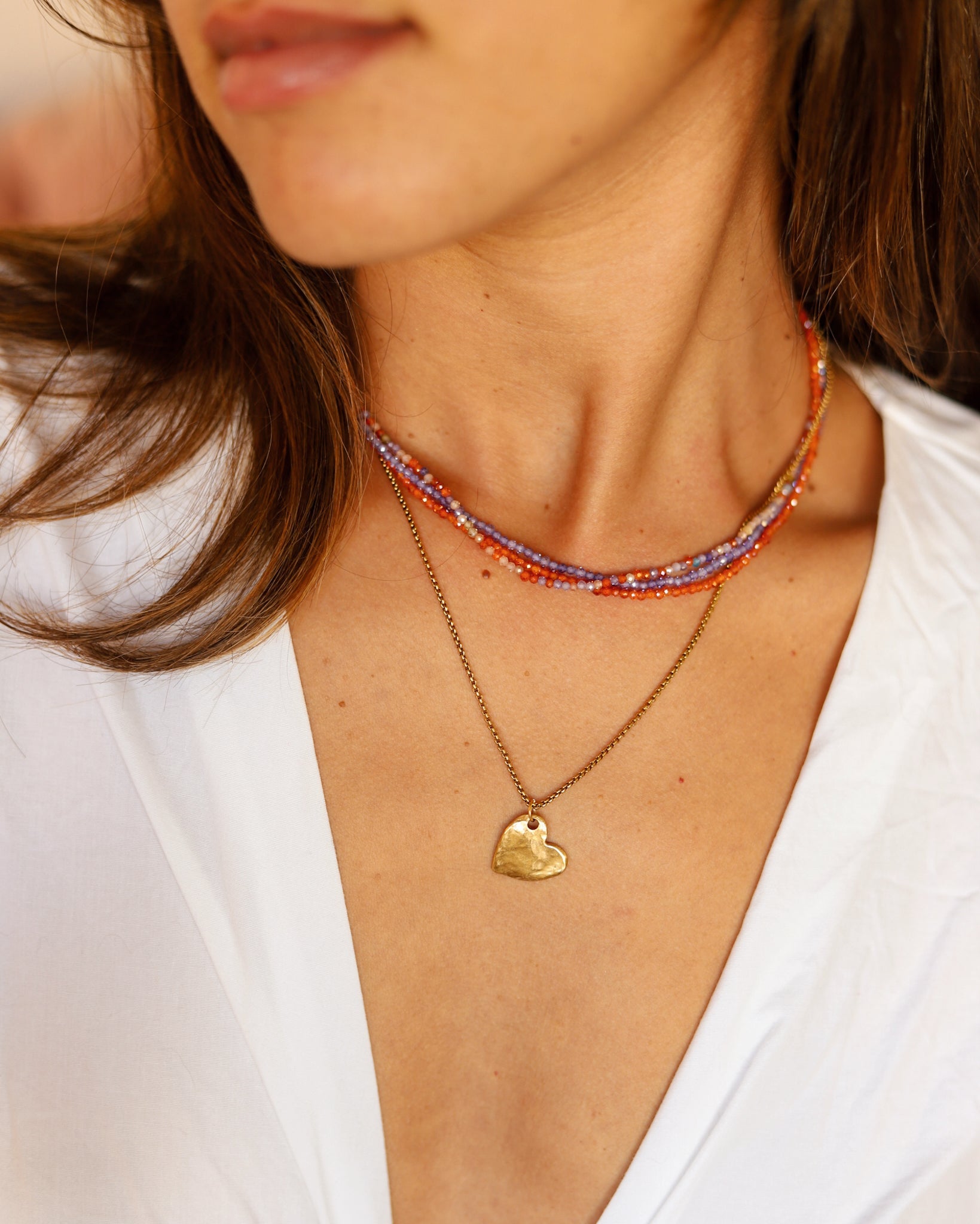 Minimal Heart Maria Necklace