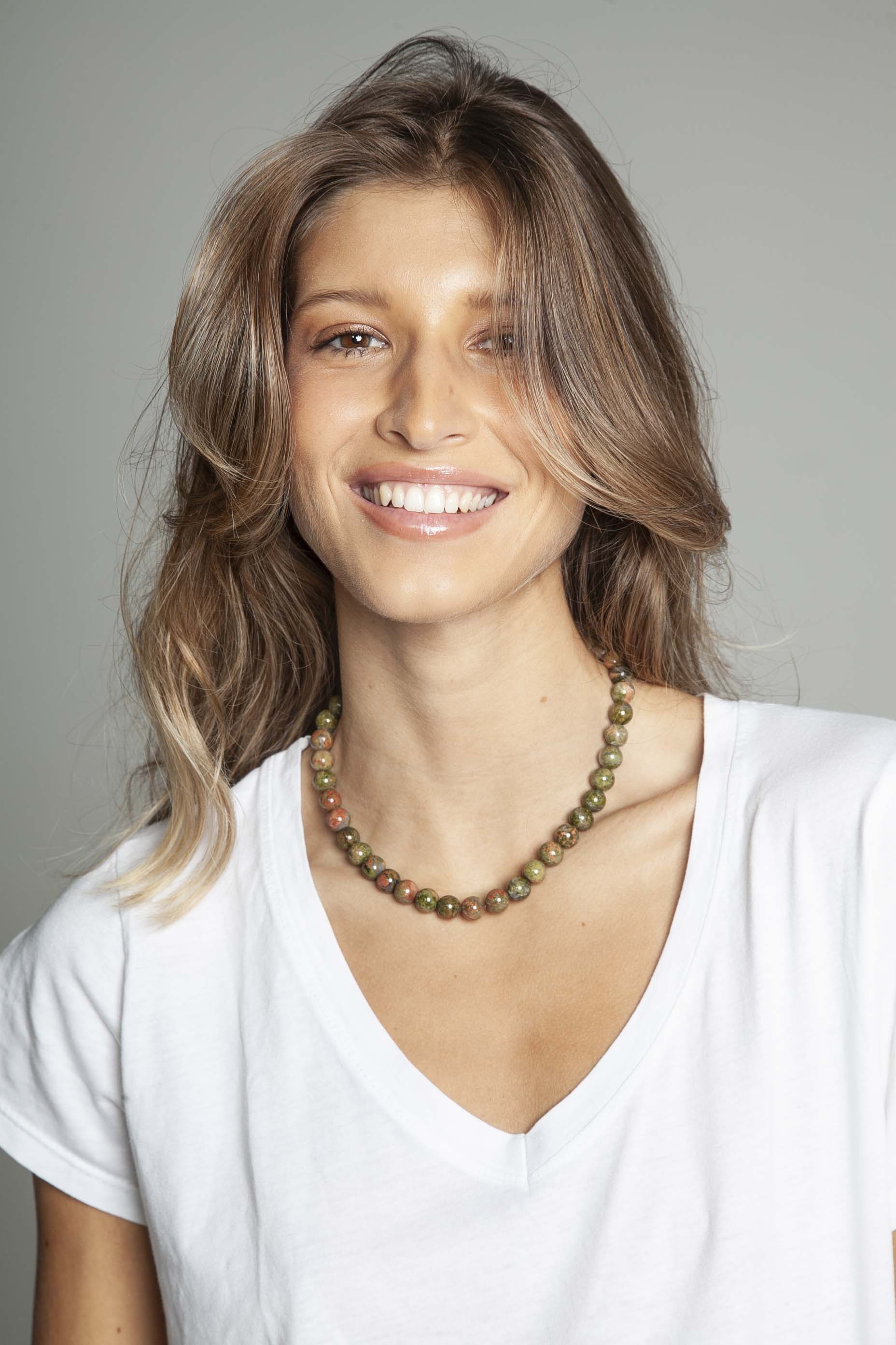 Necklaces made of natural stones