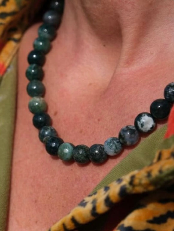 Necklaces made of natural stones