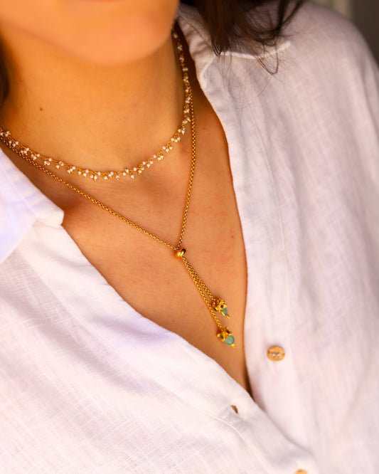 Colar curto Miosótis Up&Down