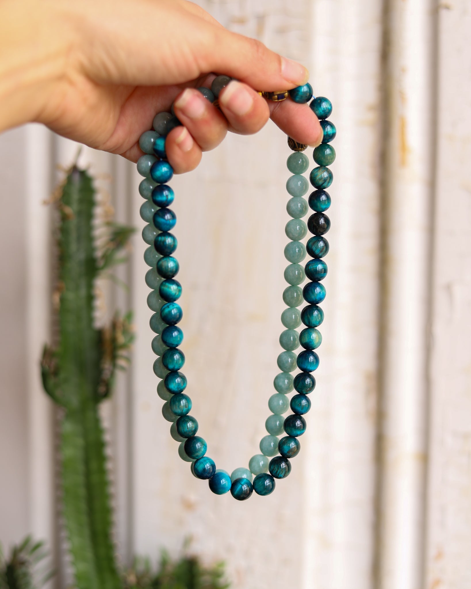 Necklaces made of natural stones