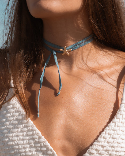 Choker colorido em seda