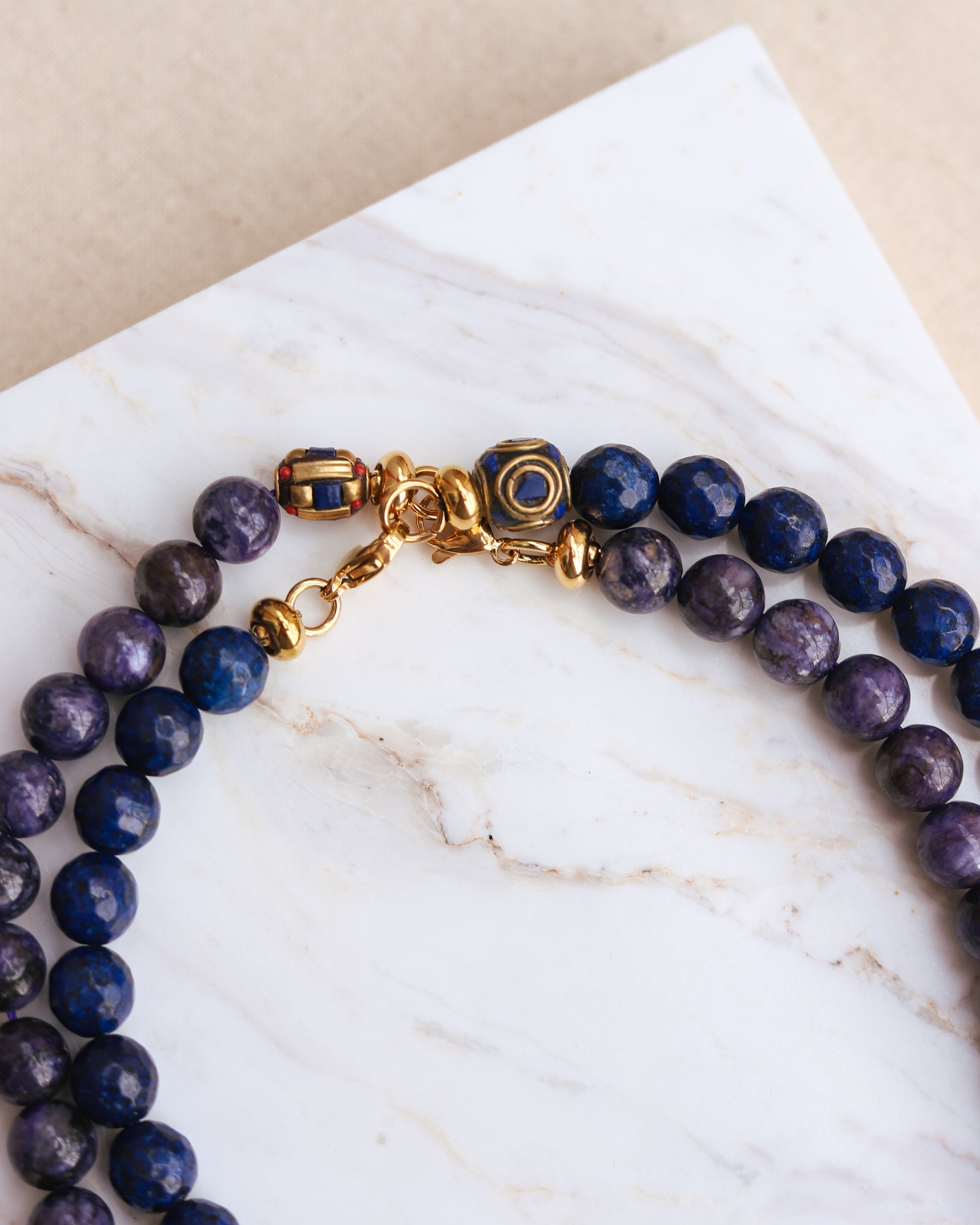 Necklaces made of natural stones