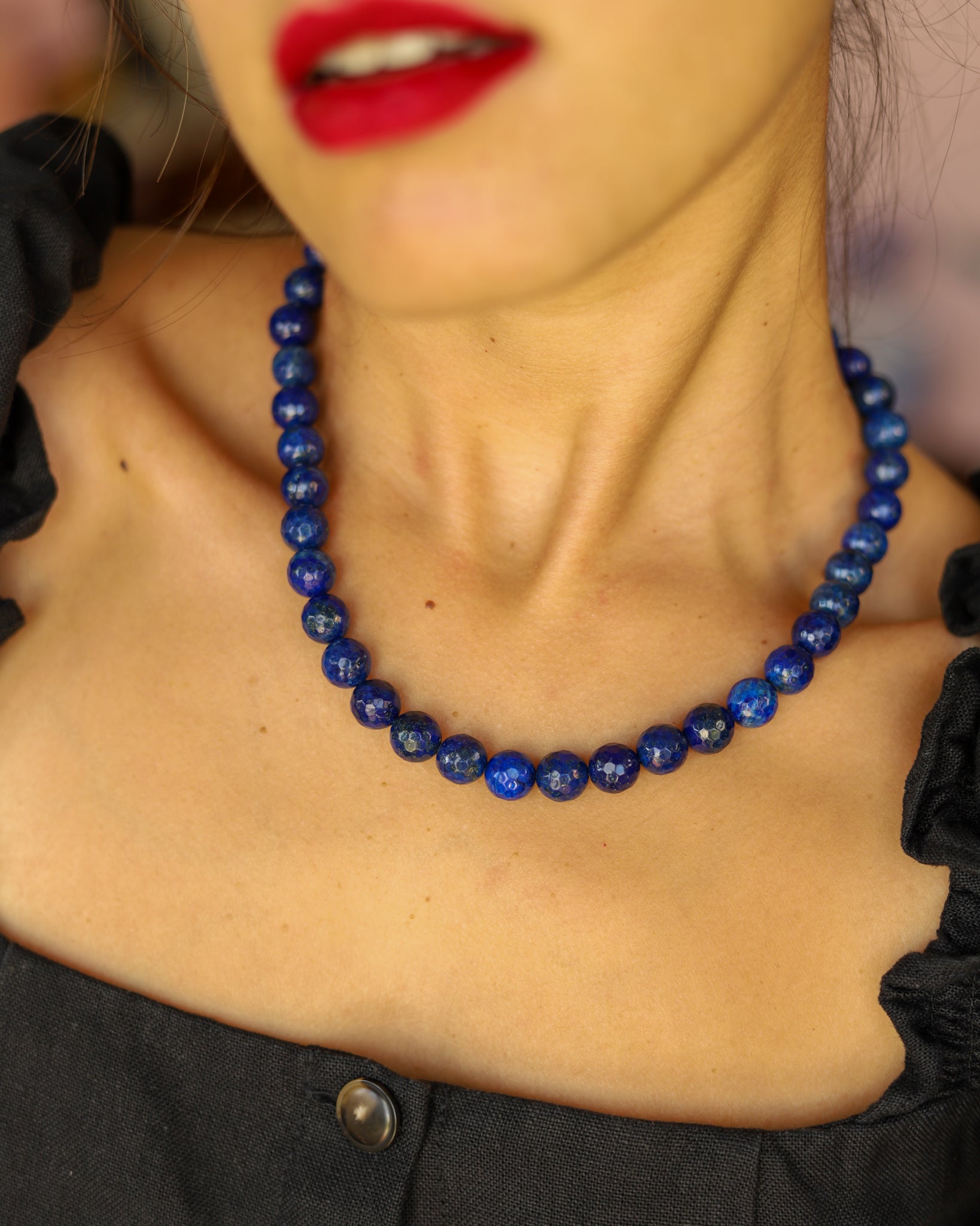 Necklaces made of natural stones