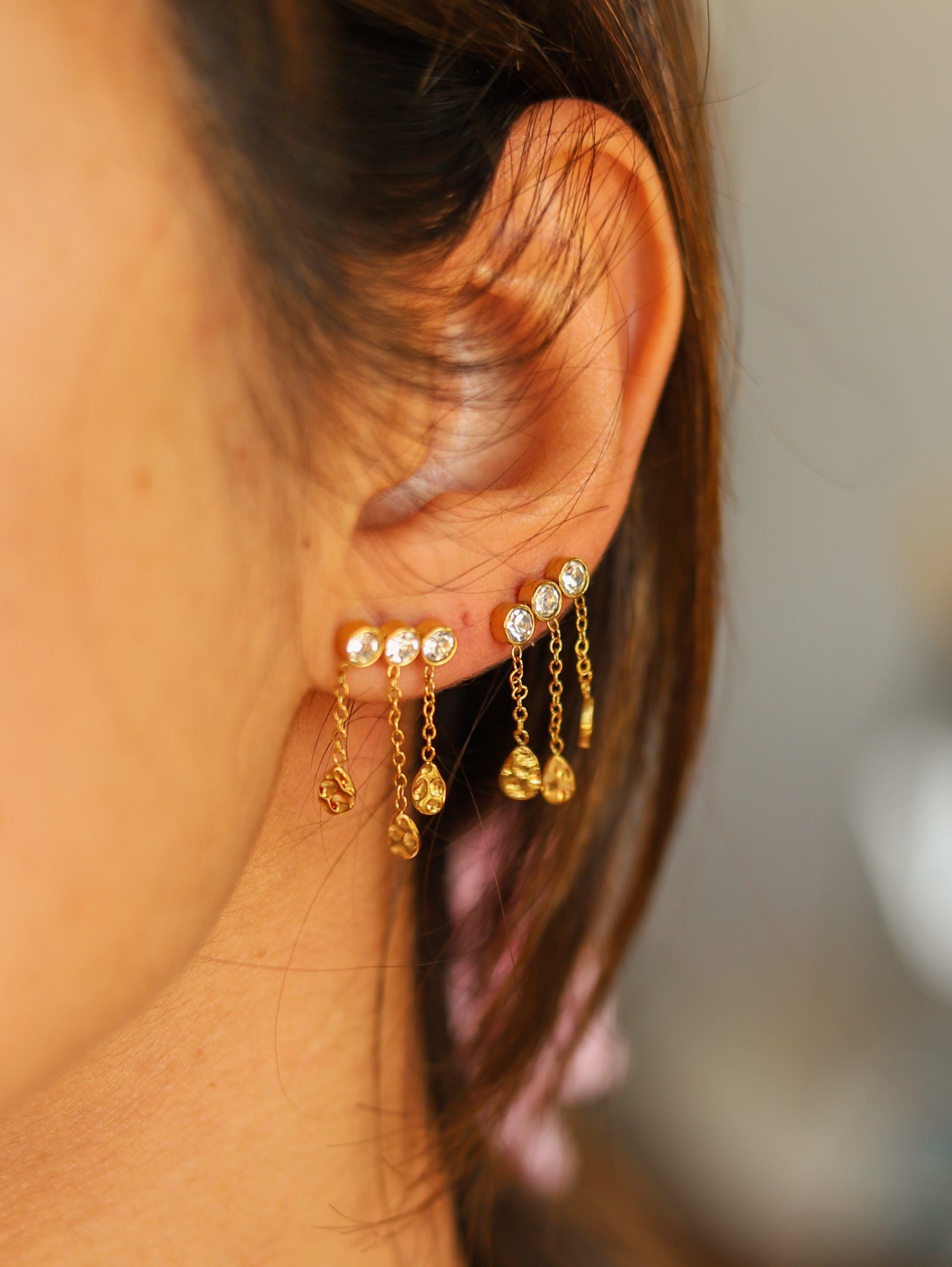 Brilliant waterfall earrings