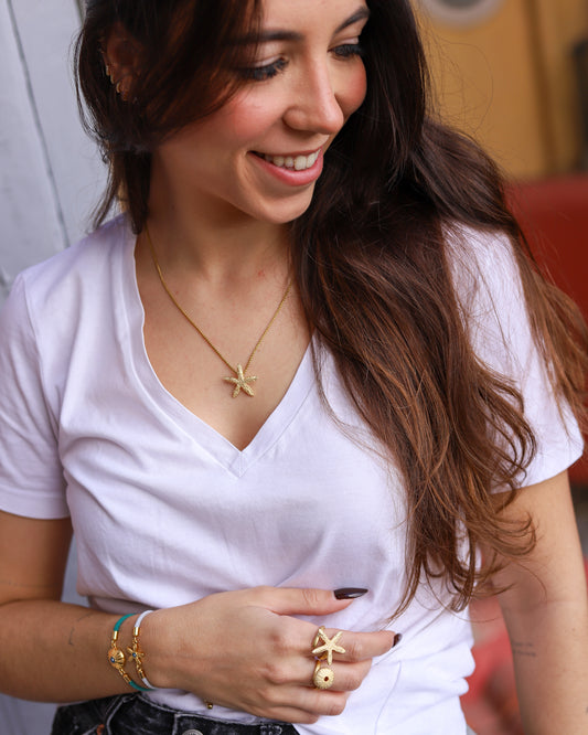 Colar minimal estrela do mar mini