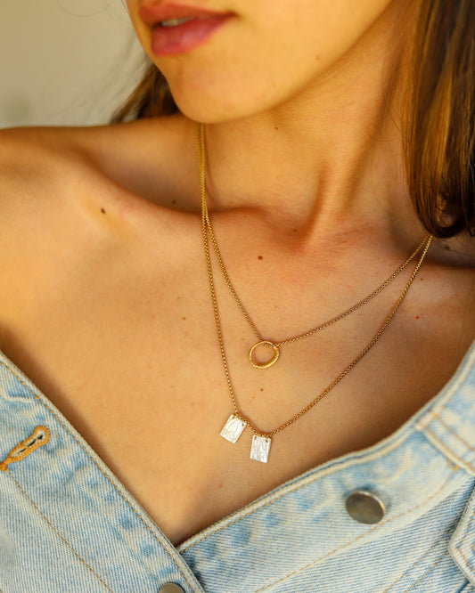 Mother of Pearl Scapular Necklace