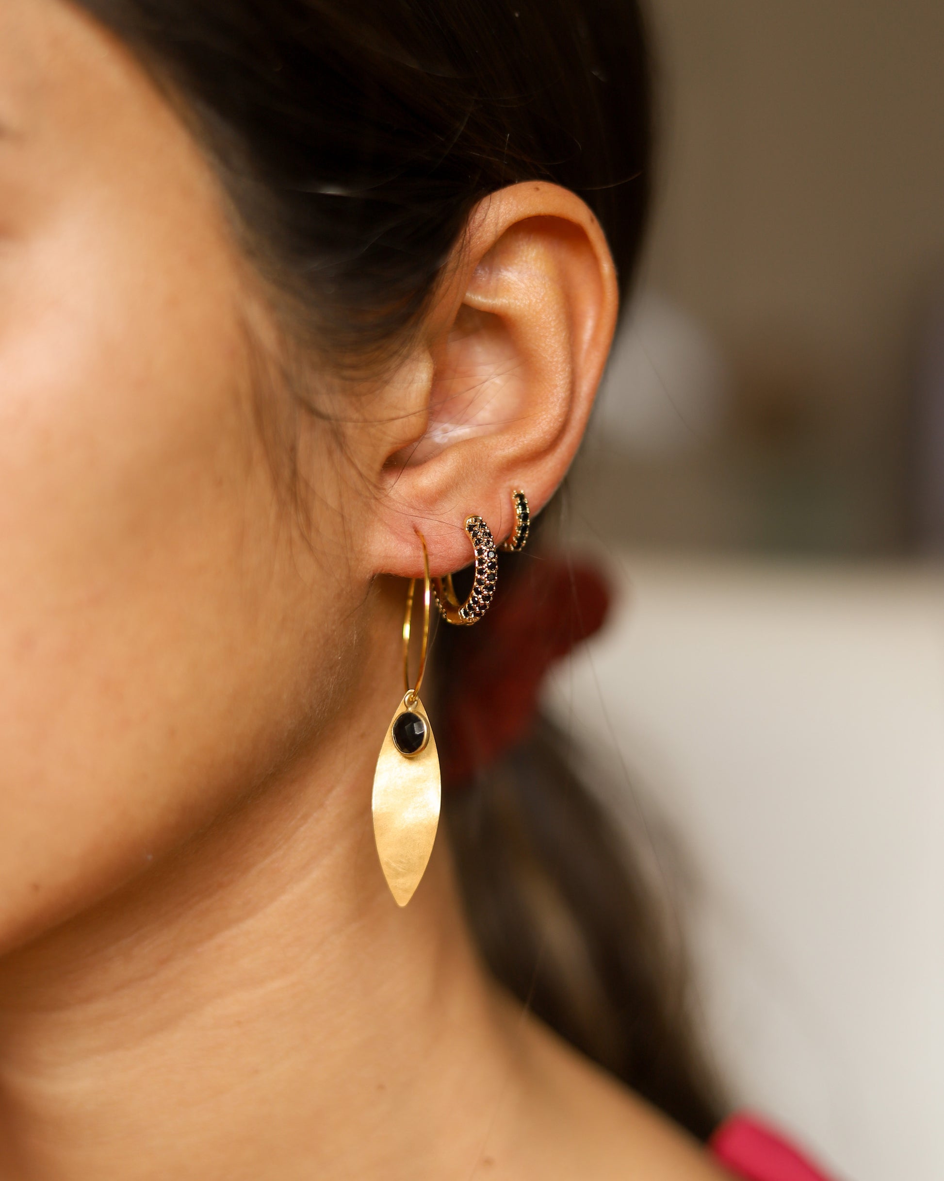 Black Autumn Leaves Earrings