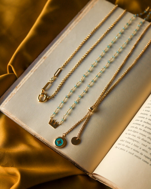 Conjunto Coroa Água-marinha