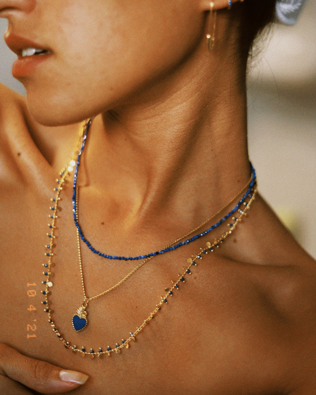 Minimal Stone Charm Necklace