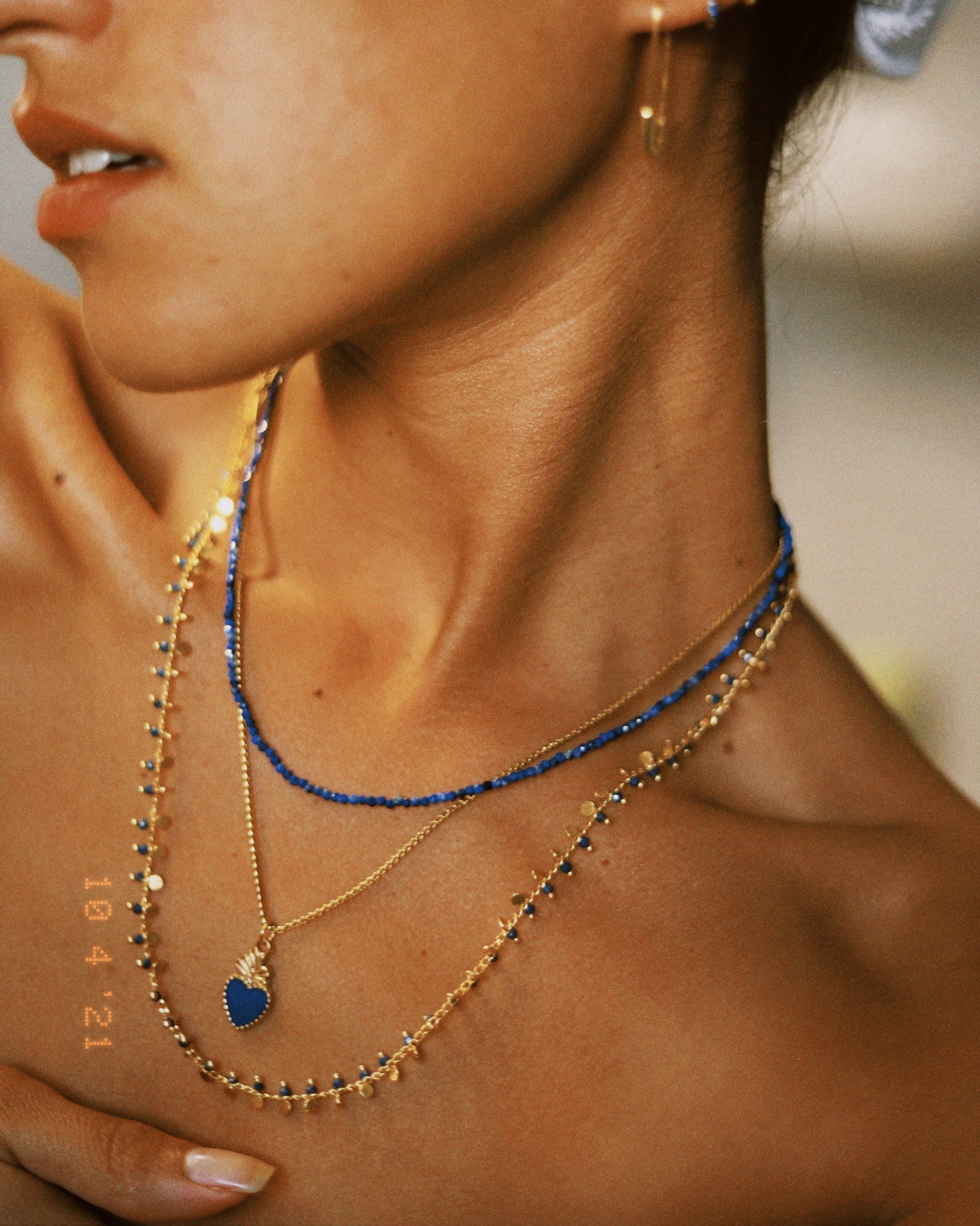 Minimal Stone Charm Necklace