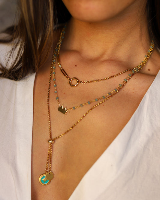 Conjunto Coroa Água-marinha