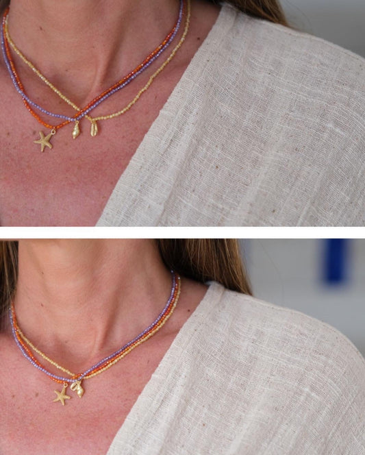 Minimal Stone Mar Necklace